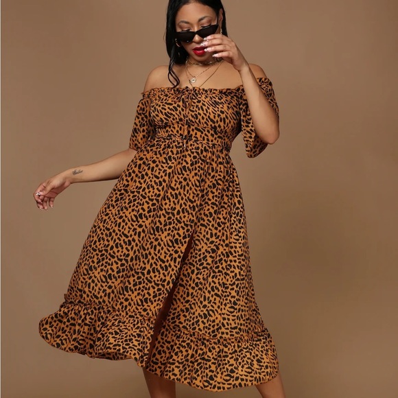 Wild Nights Leopard Midi Dress - Picture 6 of 6